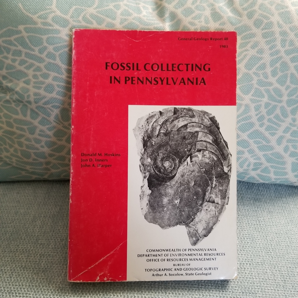 Vintage Fossil hunting book Pennsylvania guide rock geology rockhound
